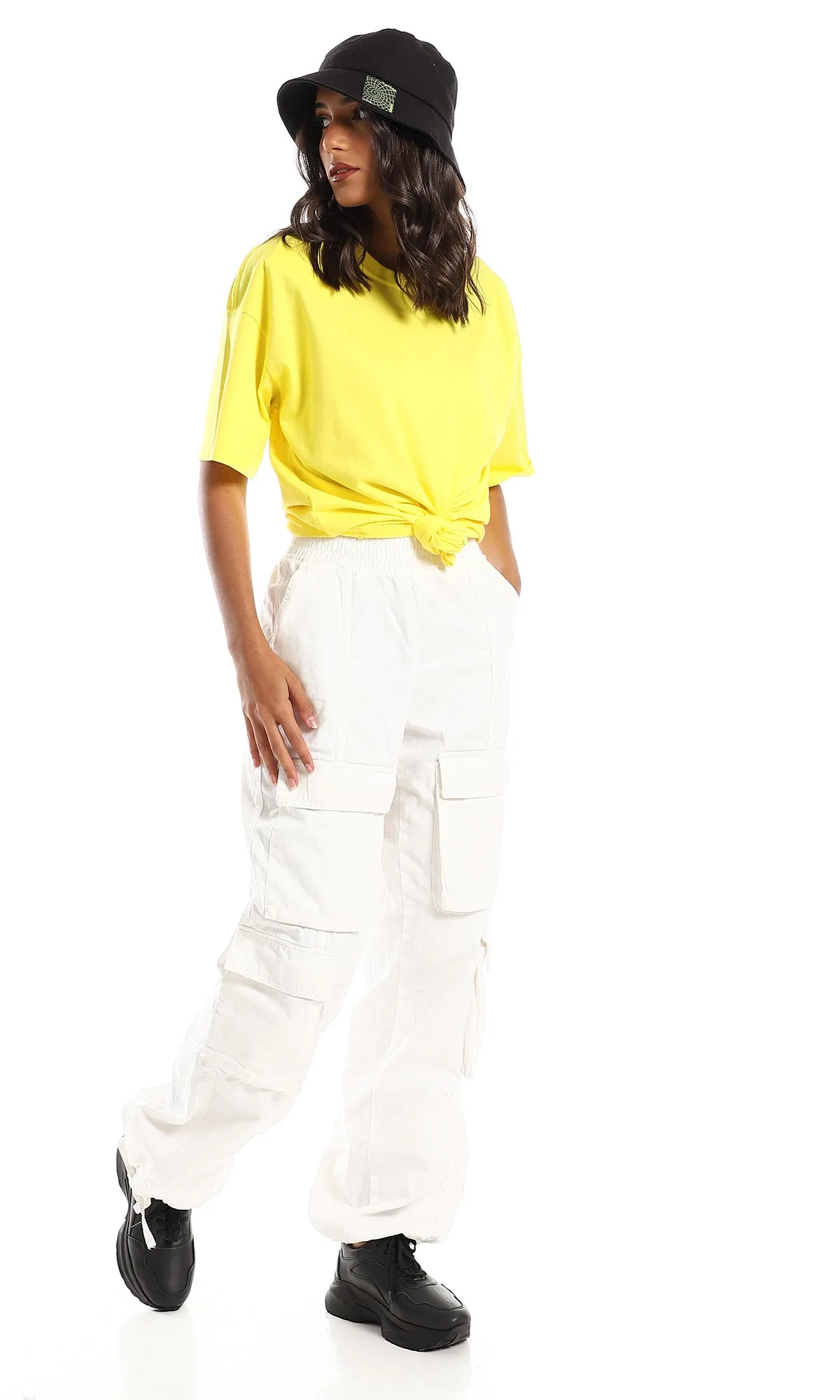 98823 Yellow Plain Comfy Cotton T-Shirt