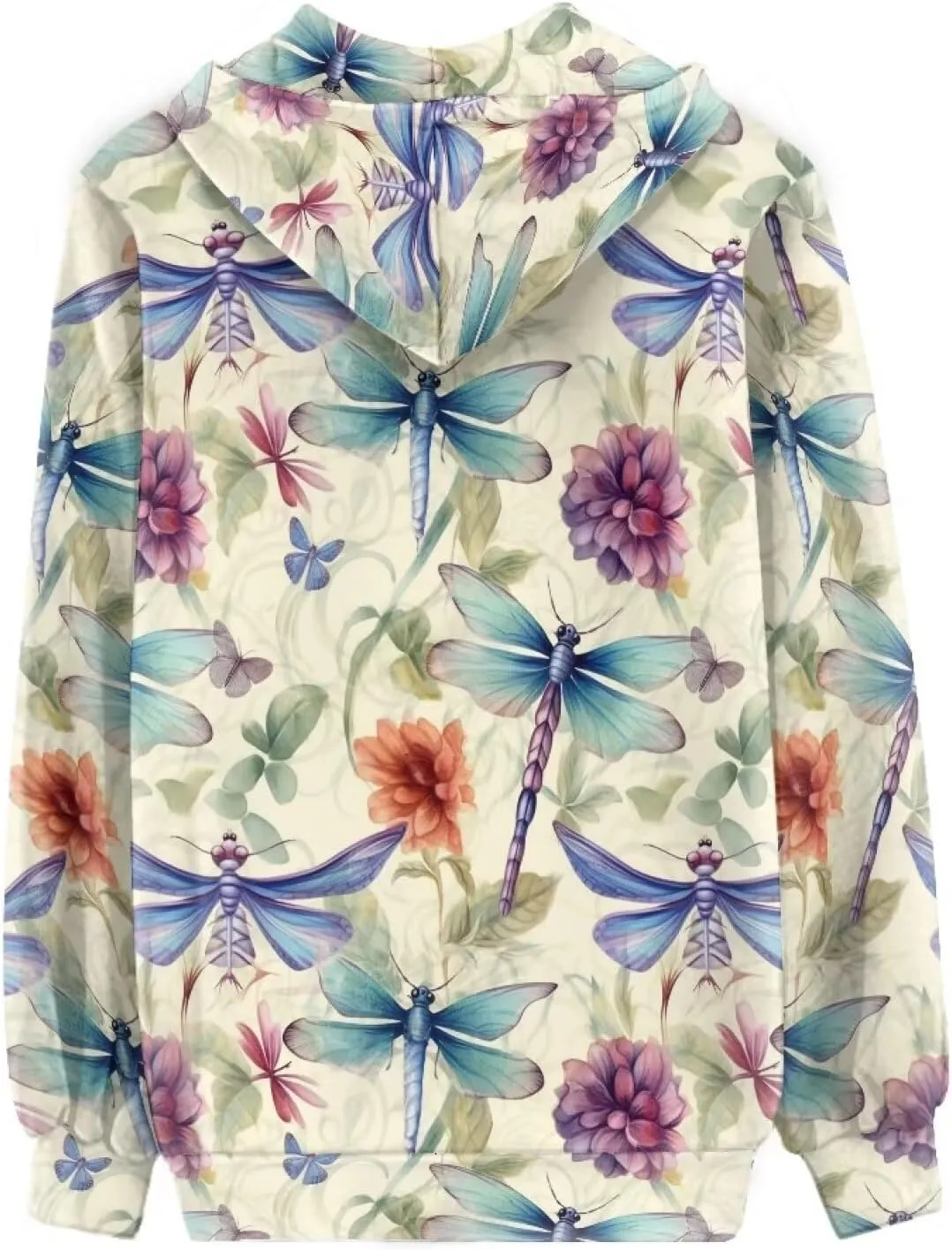 Aesthetic Tiger Women's Zip Up Hoodies, Christmas Casual Long Sleeve Sweatshirts, French Style Flower Hooded Coat