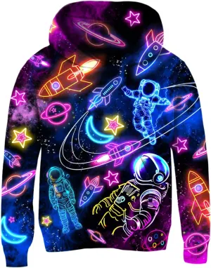AIDEAONE Boys Girls Fleece Hoodies 3D Print Plush Pullover Hoodie Casual Hooded Sweatshirts with Pocket for Age 5-16 Kids