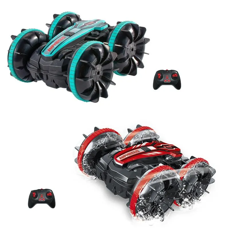 Amphibious Stunt Rc Car - Double-sided Rolling - 2.4g - Electric - Kids' Toy