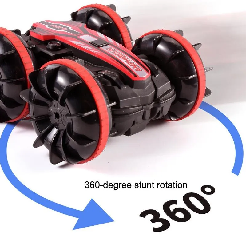 Amphibious Stunt Rc Car - Double-sided Rolling - 2.4g - Electric - Kids' Toy
