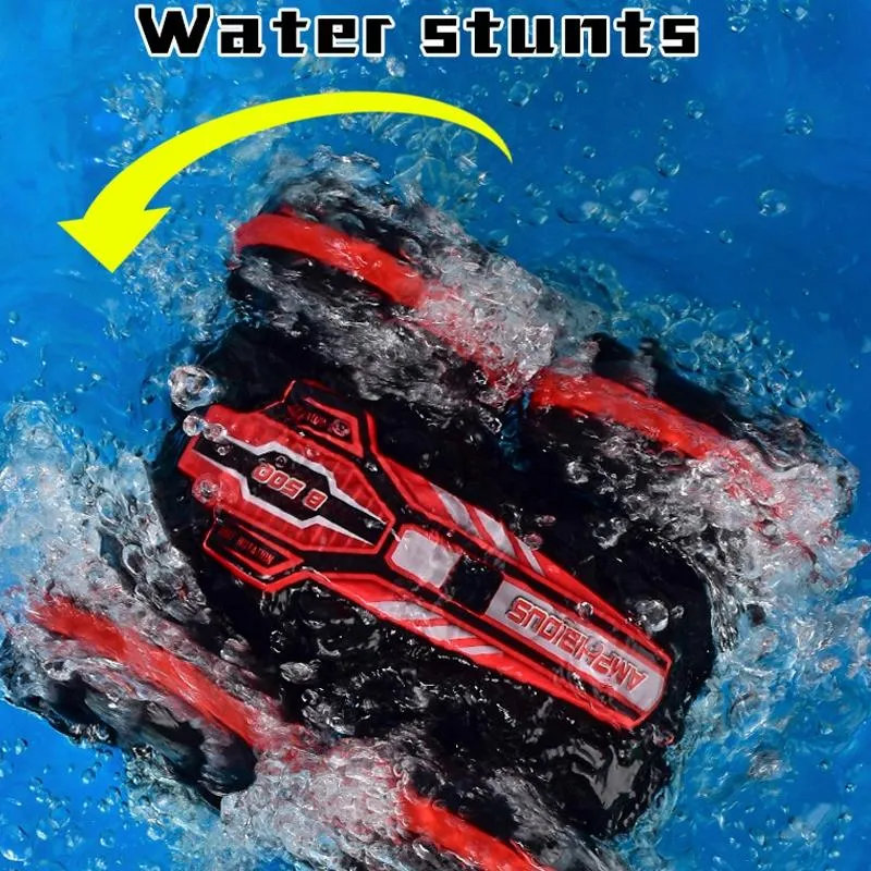 Amphibious Stunt Rc Car - Double-sided Rolling - 2.4g - Electric - Kids' Toy
