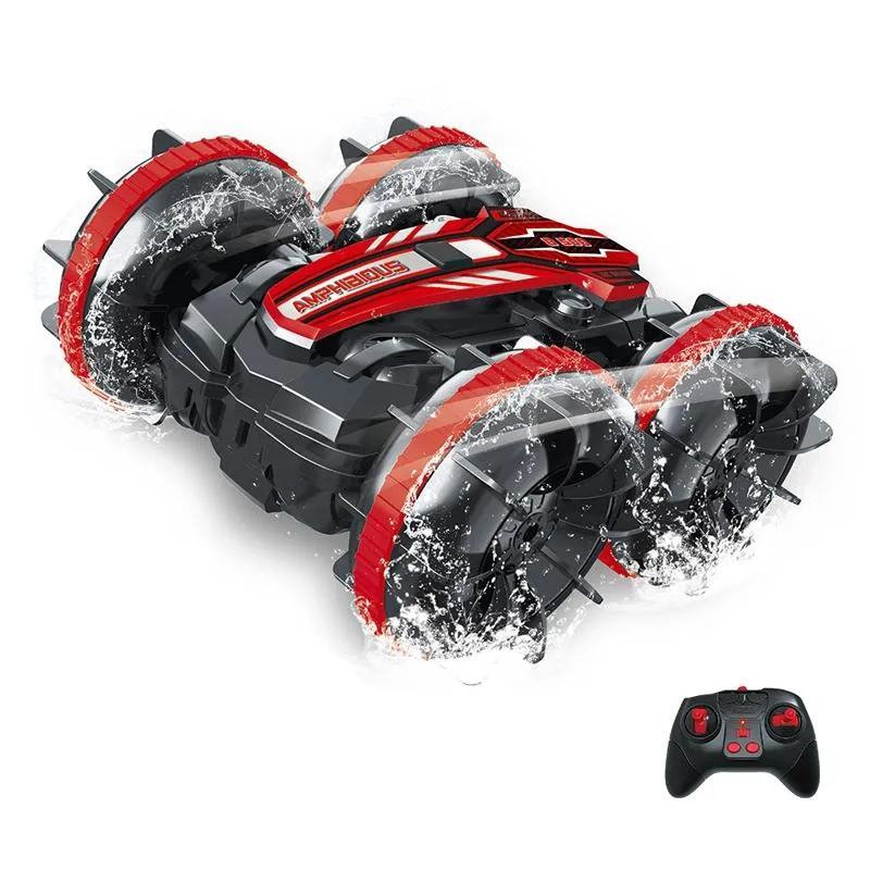 Amphibious Stunt Rc Car - Double-sided Rolling - 2.4g - Electric - Kids' Toy