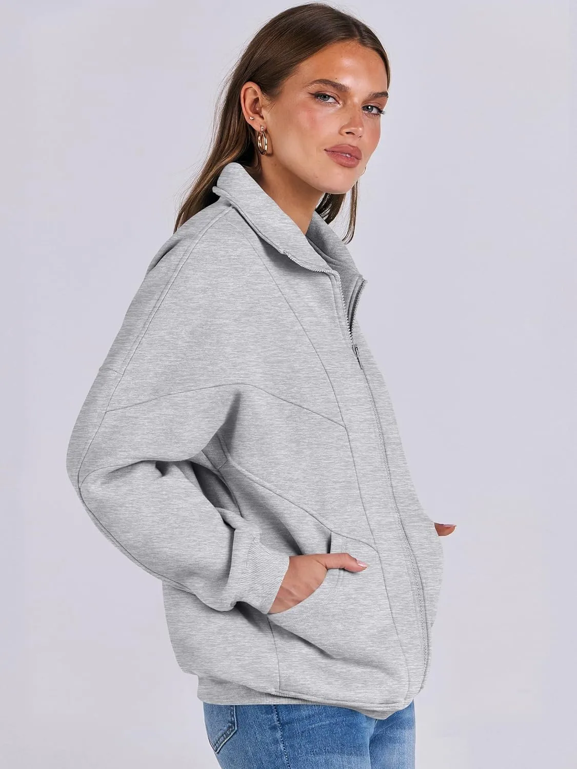 ANRABESS Women's Oversized Full Zip Up Sweatshirts Jacket 2025 Fall Fleece Long Sleeve Hoodies Outfit