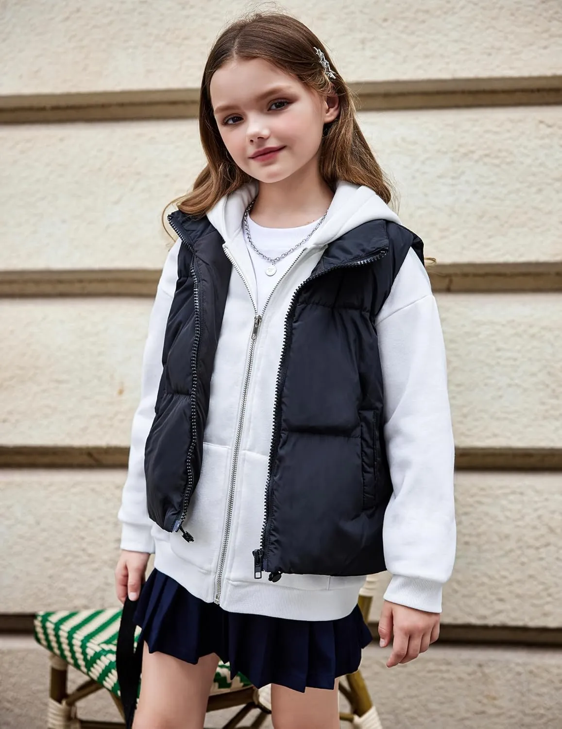 Arshiner Girls Zip Up Hoodies Teen Fleece Full-Zip Sweatshirts Jacket Casual Fall Hoodie with Pocket
