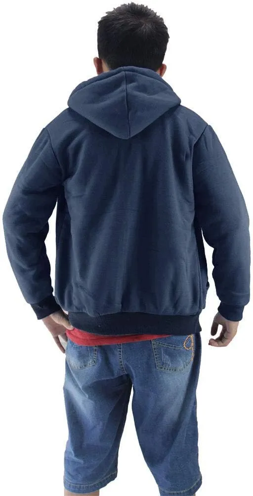 Boys' Sherpa-Lined Fleece Zip-Up Hoodie Sweatshirts Youth Kids Serpa Fleece Sweatshirt