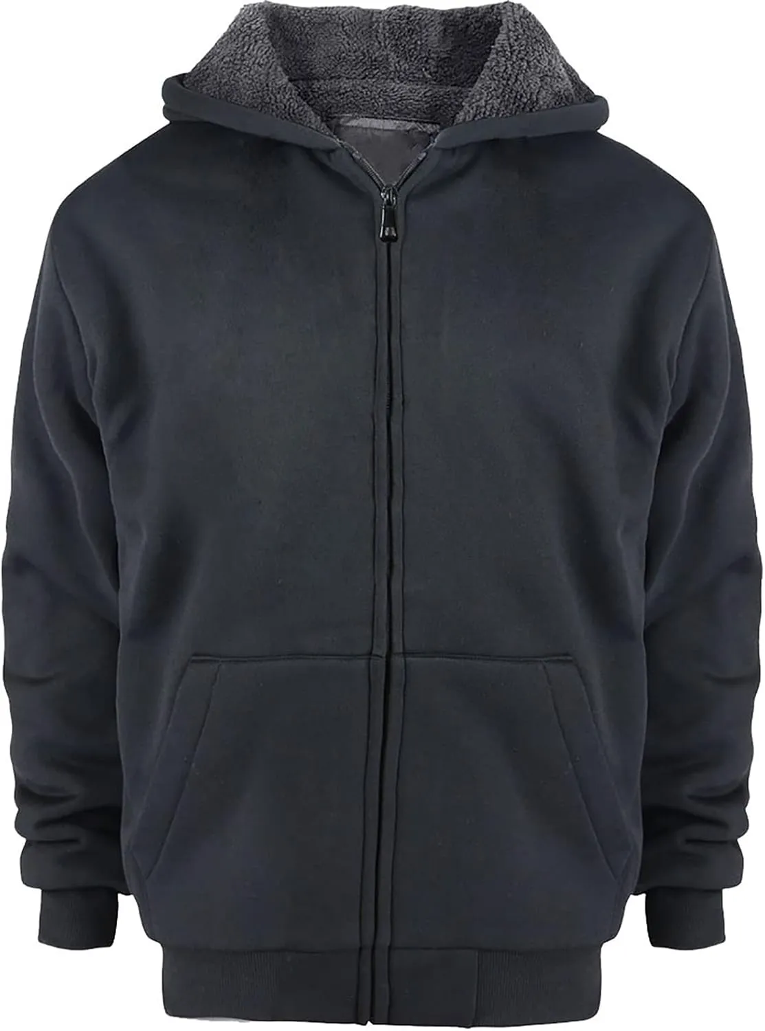Boys' Sherpa-Lined Fleece Zip-Up Hoodie Sweatshirts Youth Kids Serpa Fleece Sweatshirt