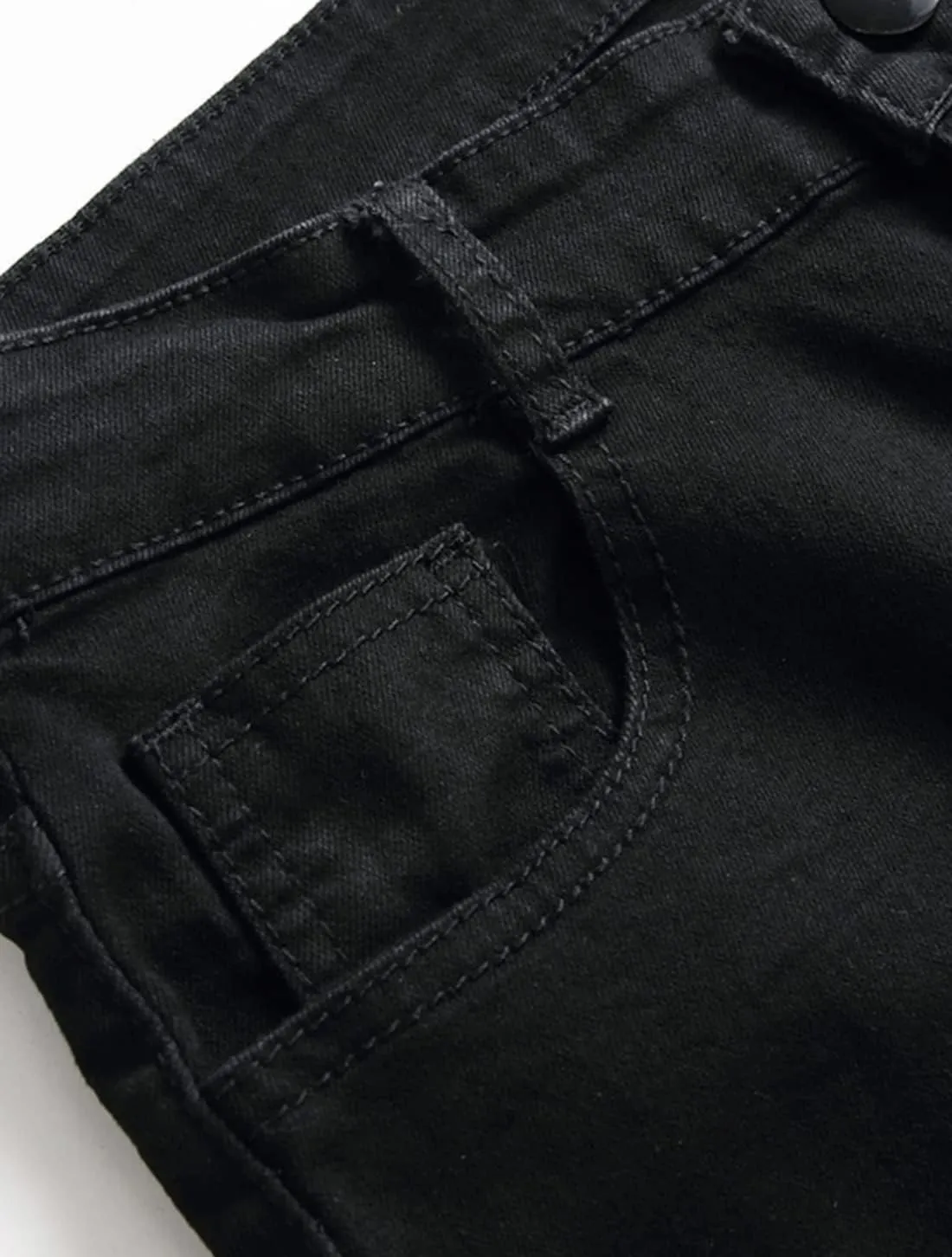 Boy's Skinny Fit Ripped Destroyed Distressed Stretch Slim Jeans Pants