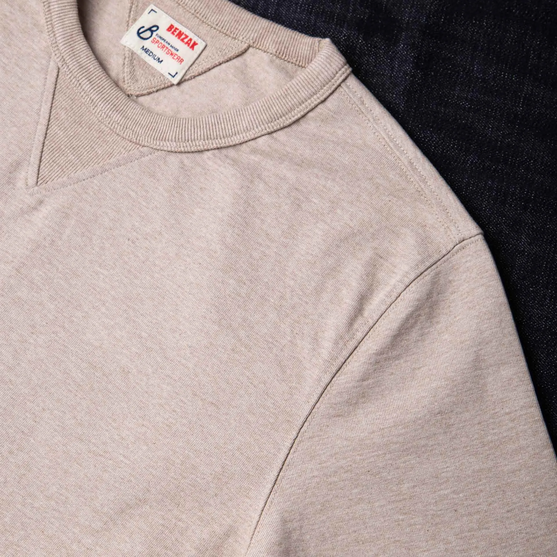 BT-06 GUSSET TEE brown melee extra heavy jersey