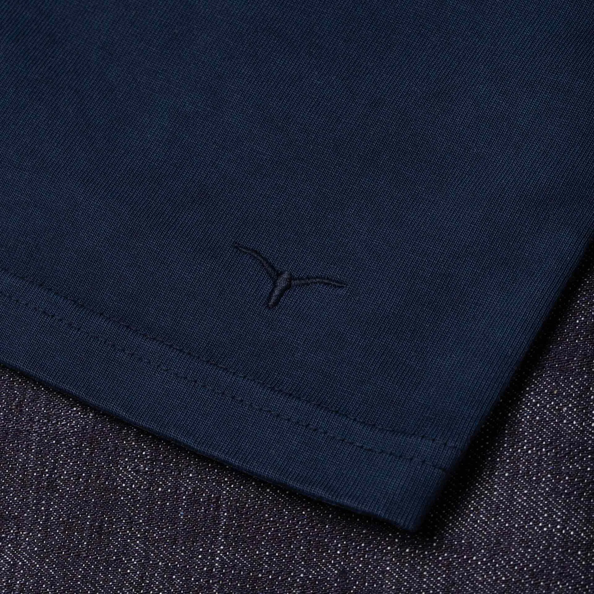 BT-06 GUSSET TEE navy extra heavy jersey