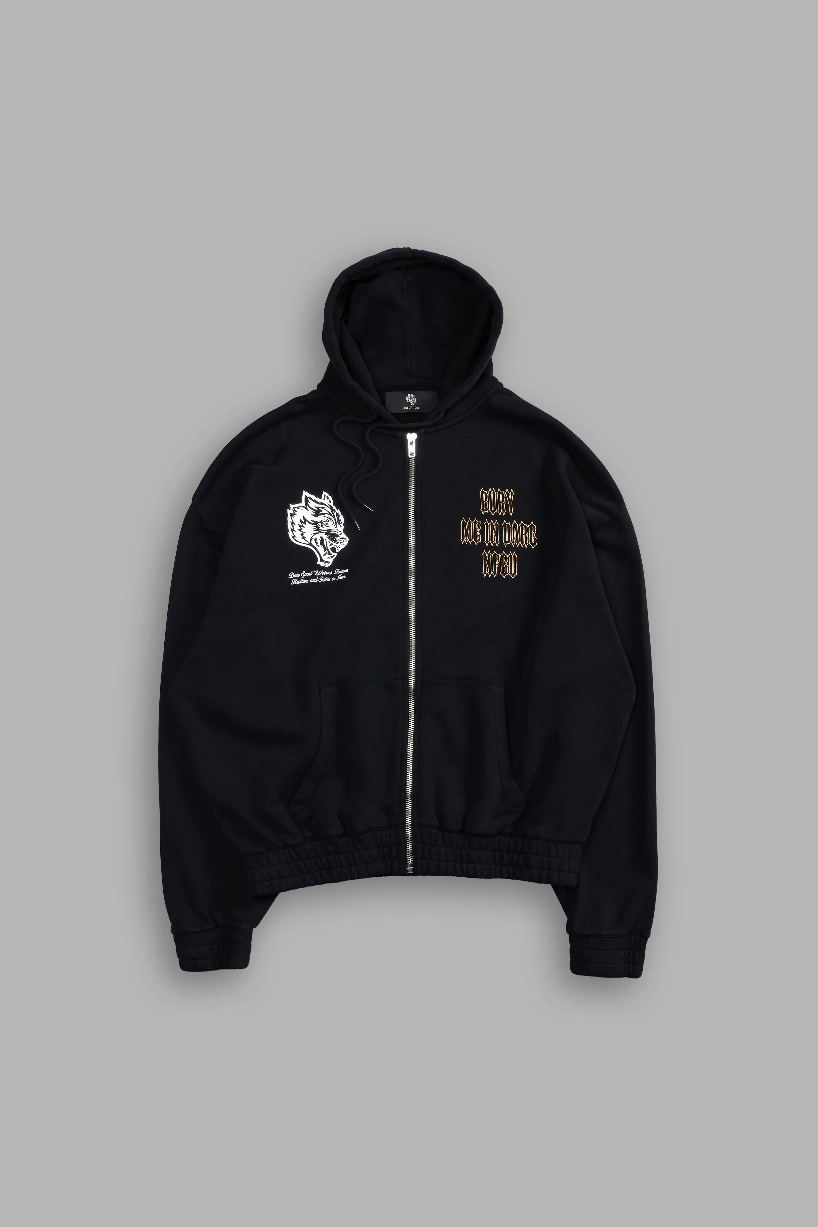 Bury Me In Darc NFGU V2 "Chambers" Zip Hoodie in Black/Orange