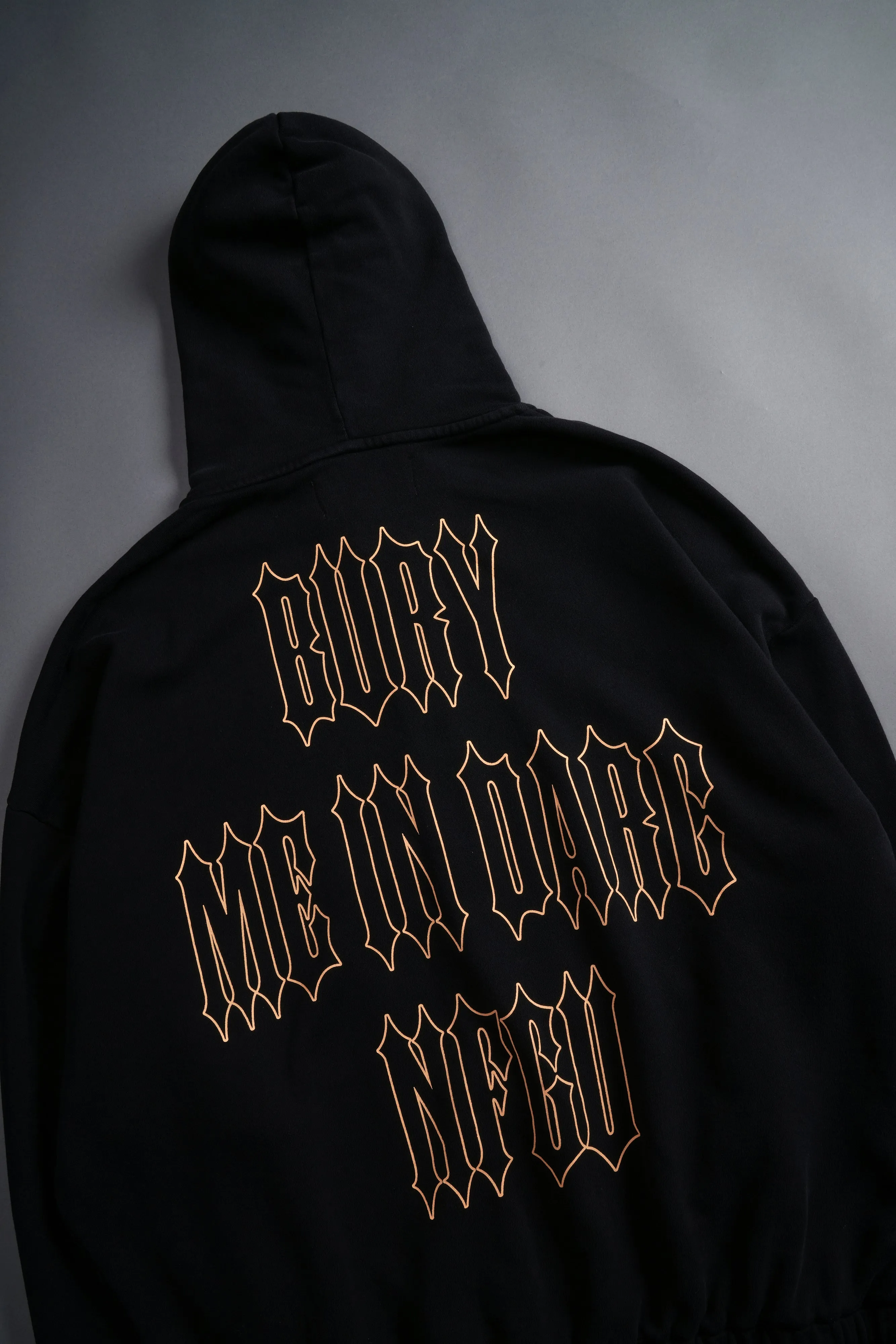 Bury Me In Darc NFGU V2 "Chambers" Zip Hoodie in Black/Orange