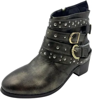 Combat Boots Womens Ankle Flat Booties for Women 2024 Black Boots for Women Flat Boot for Men Casual Round Head Low Heel Comfortable Pointed Toe