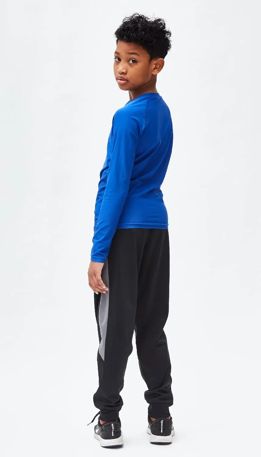 DEVOPS Boys Active Performance Workout Athletic Training Pants [2 Pack]
