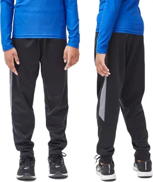 DEVOPS Boys Active Performance Workout Athletic Training Pants [2 Pack]