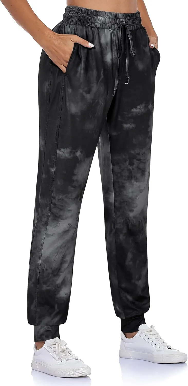 Fulbelle Women's Cotton Sweatpants with Pockets Drawstring Joggers Yoga Pants