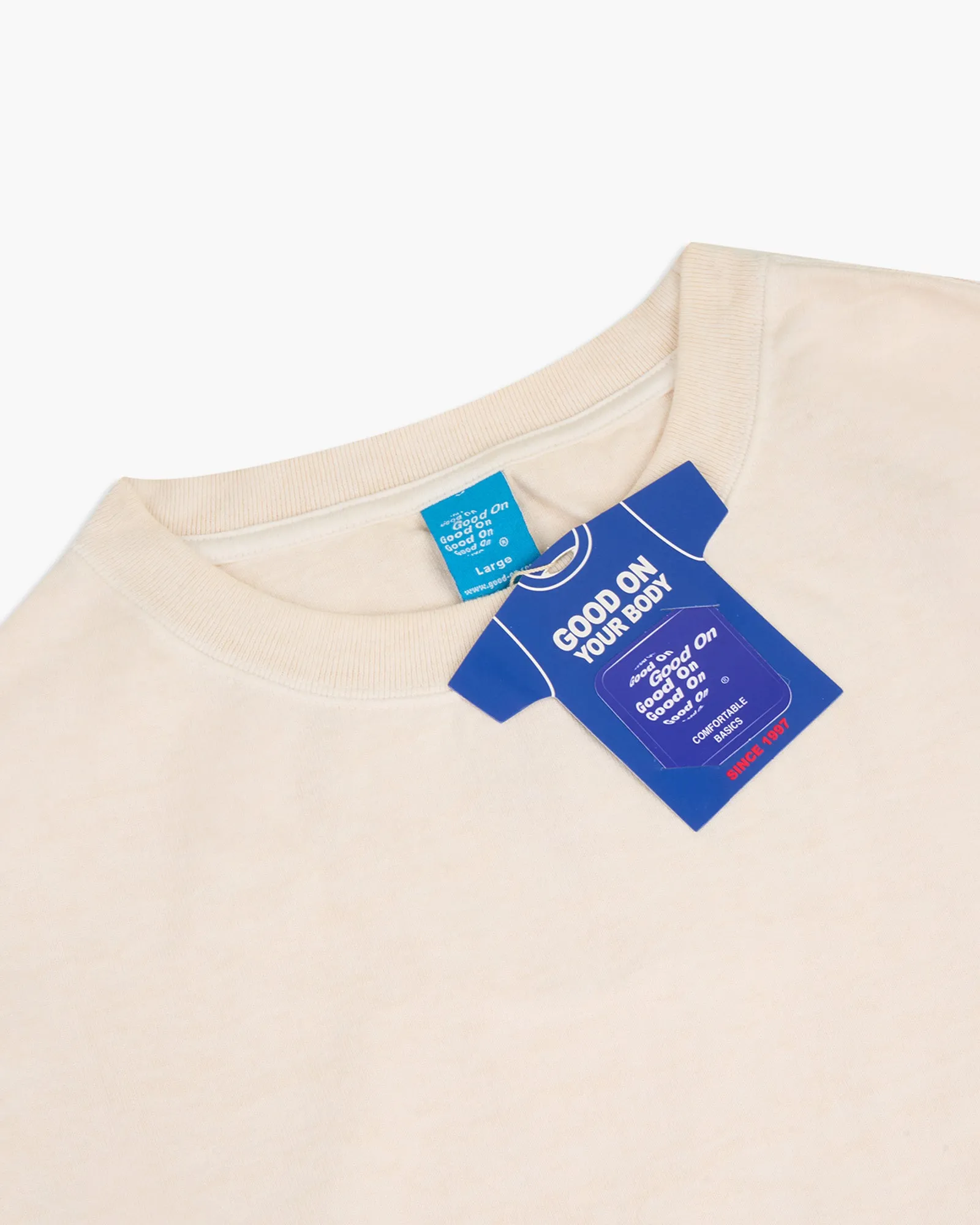 Good On L/S Heavy Crew Tee - Pigment Dyed Natural