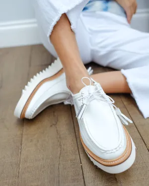 Grenson Beryl derby in white rub