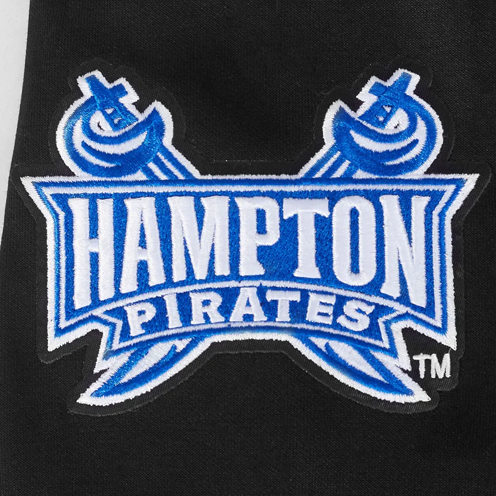 HAMPTON UNIVERSITY CLASSIC MEN'S DOUBLE KNIT FULL ZIP PULLOVER HOODIE (BLACK)