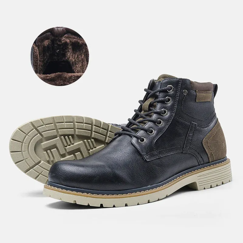 Handmade Retro Winter Boots w/Fur | Popular Male Apparel and Accessories