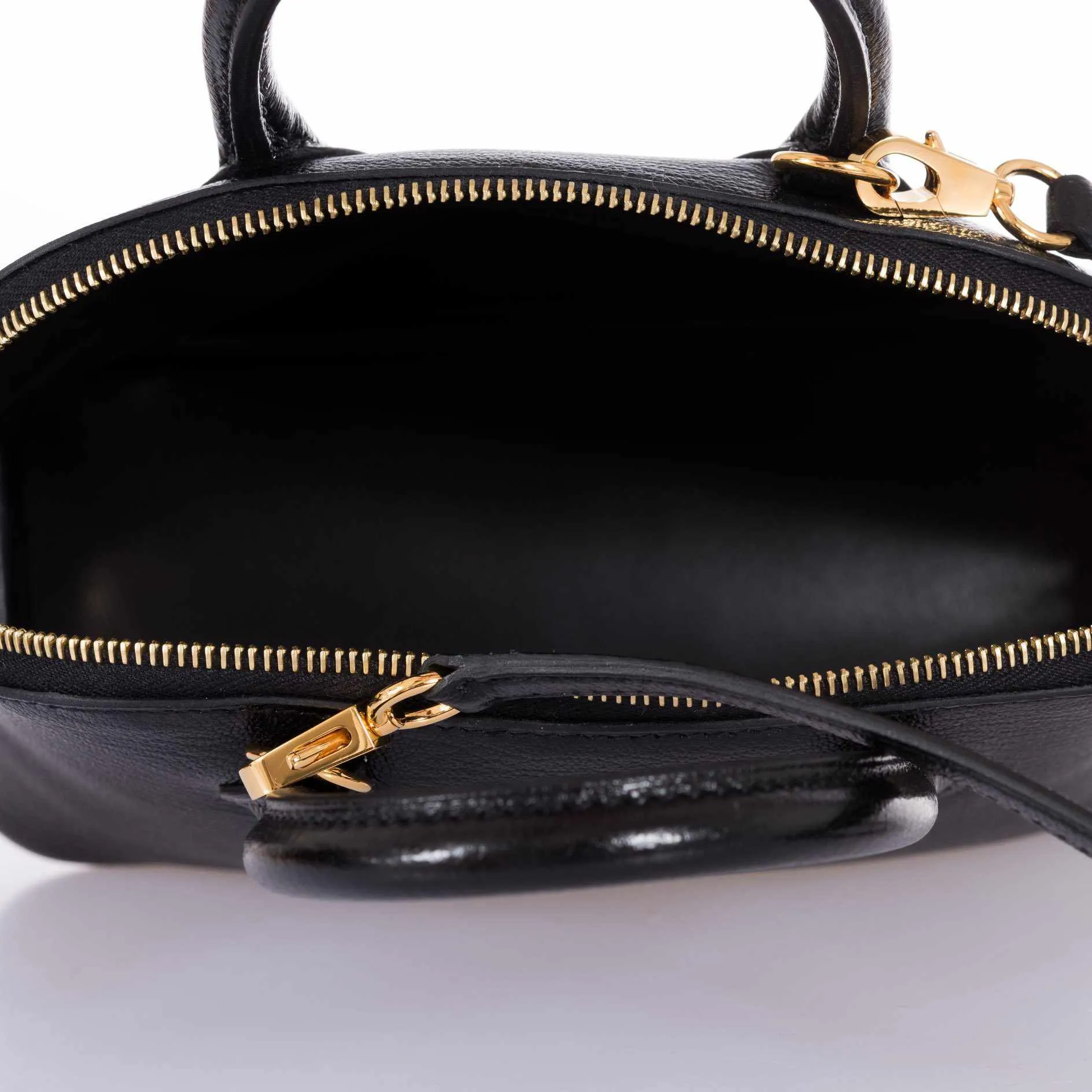 Hermès Mini Bolide 1923 in Black Chevre Mysore with Gold Hardware