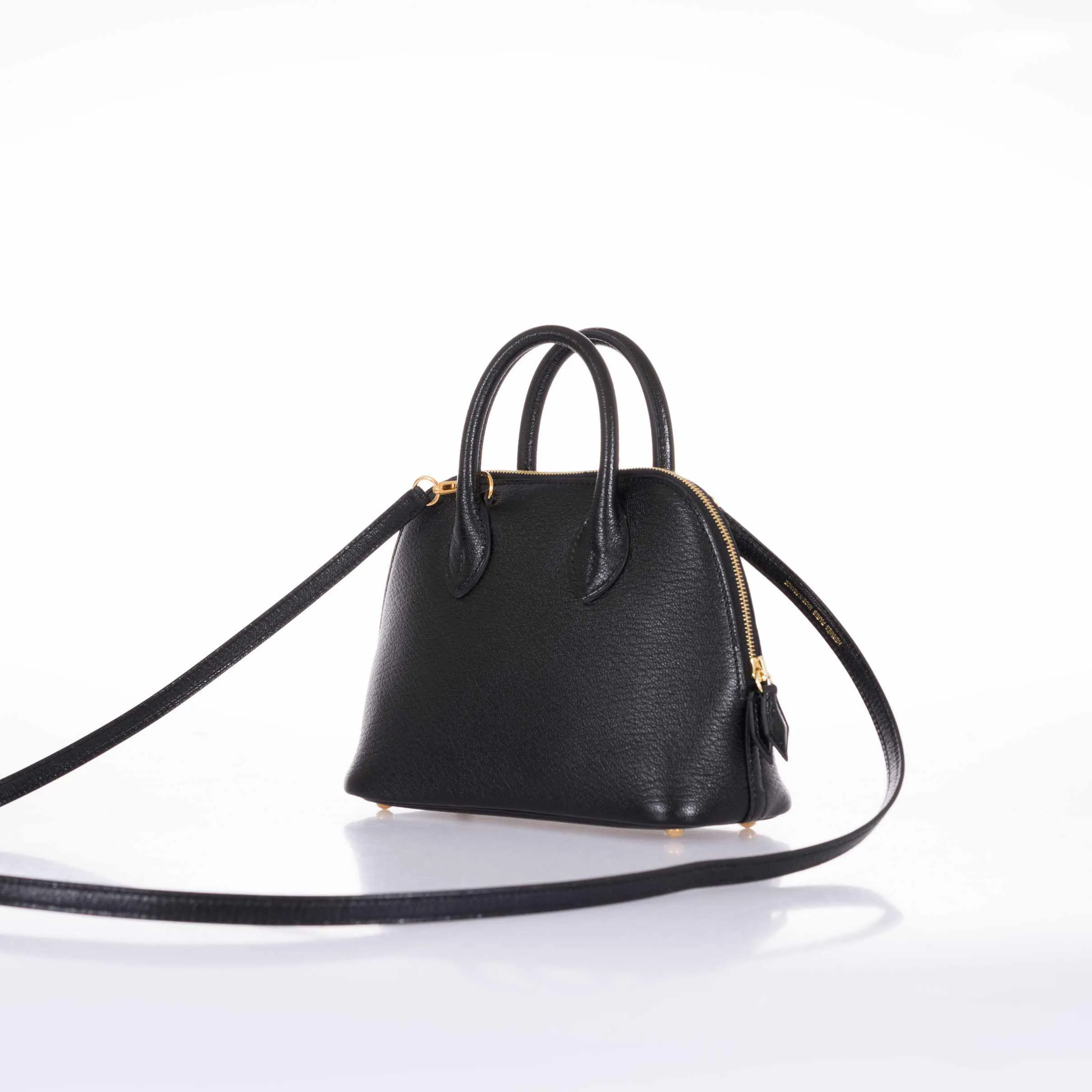 Hermès Mini Bolide 1923 in Black Chevre Mysore with Gold Hardware