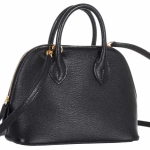 Hermès Mini Bolide 1923 in Black Chevre Mysore with Gold Hardware