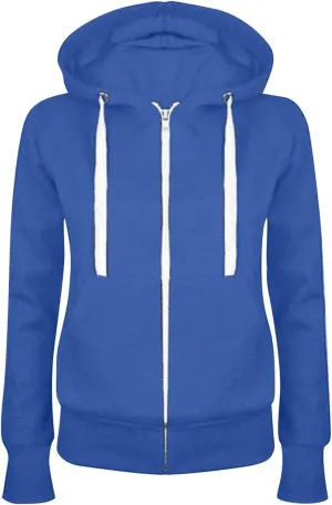 Hoodies for Women Full Zip Up Long Sleeve Oversized Lightweight Sweatshirt Casual Solid Sweater Jacket