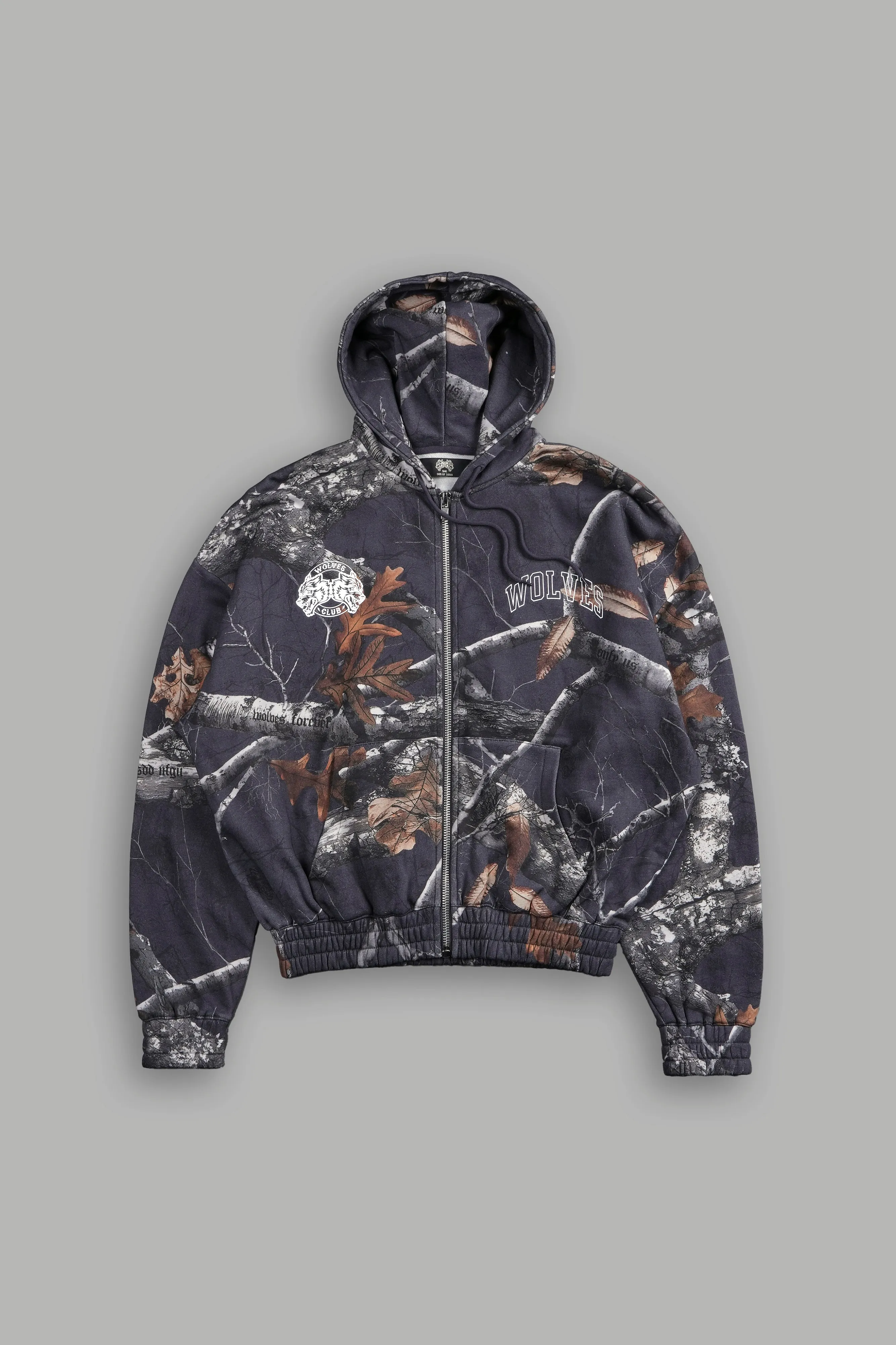 In Her Eyes "Chambers" Zip Hoodie in Storm Blue Woodland Camo