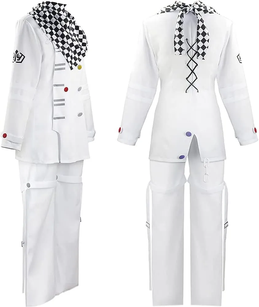 Lmetsky Kokichi Ouma Cosplay Outfit Uniform Kokichi Cosplay Costume Suit Scaf Cloak With Wig Halloween