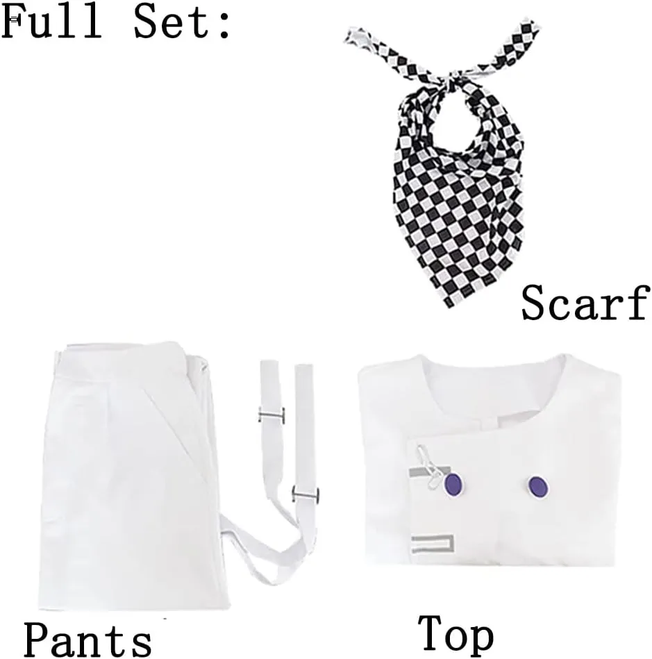 Lmetsky Kokichi Ouma Cosplay Outfit Uniform Kokichi Cosplay Costume Suit Scaf Cloak With Wig Halloween