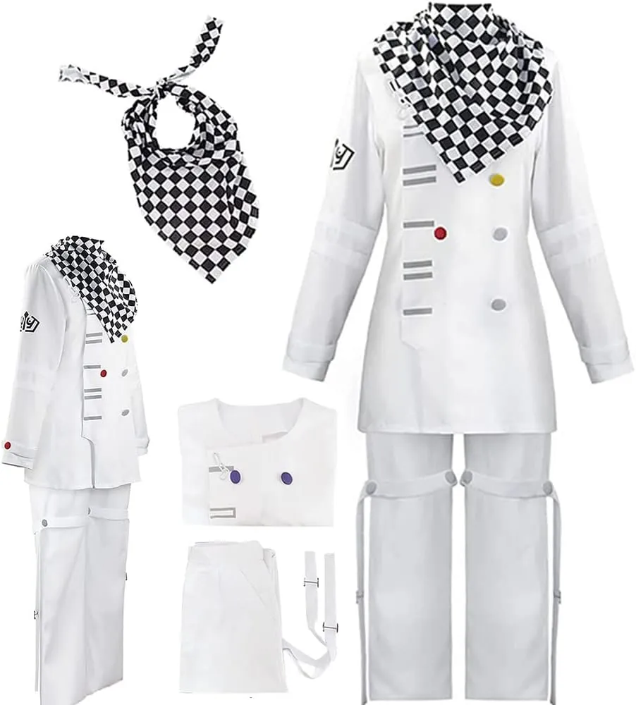 Lmetsky Kokichi Ouma Cosplay Outfit Uniform Kokichi Cosplay Costume Suit Scaf Cloak With Wig Halloween