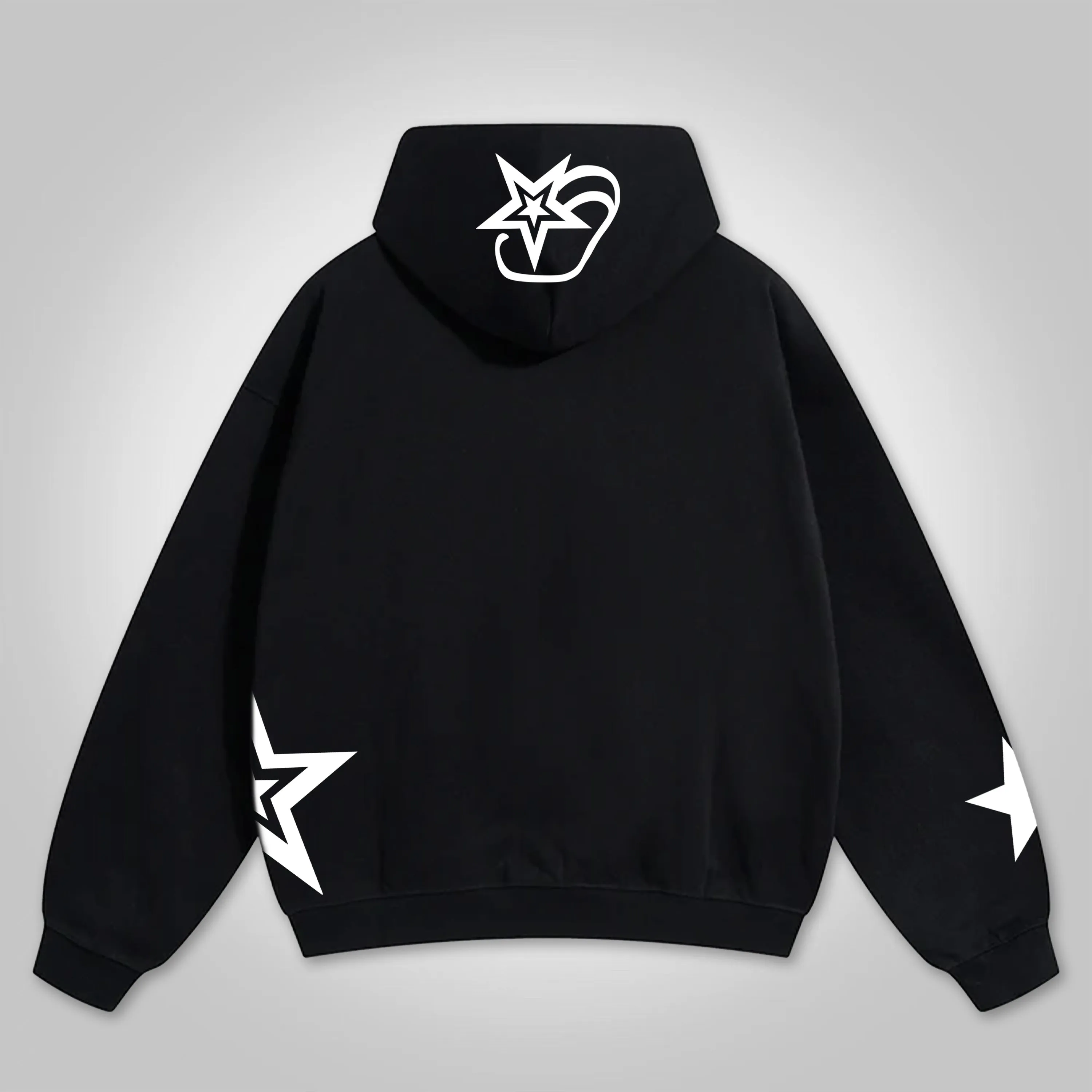 Lucky Star Graphic Puff Print Full Zip Up Hoodie