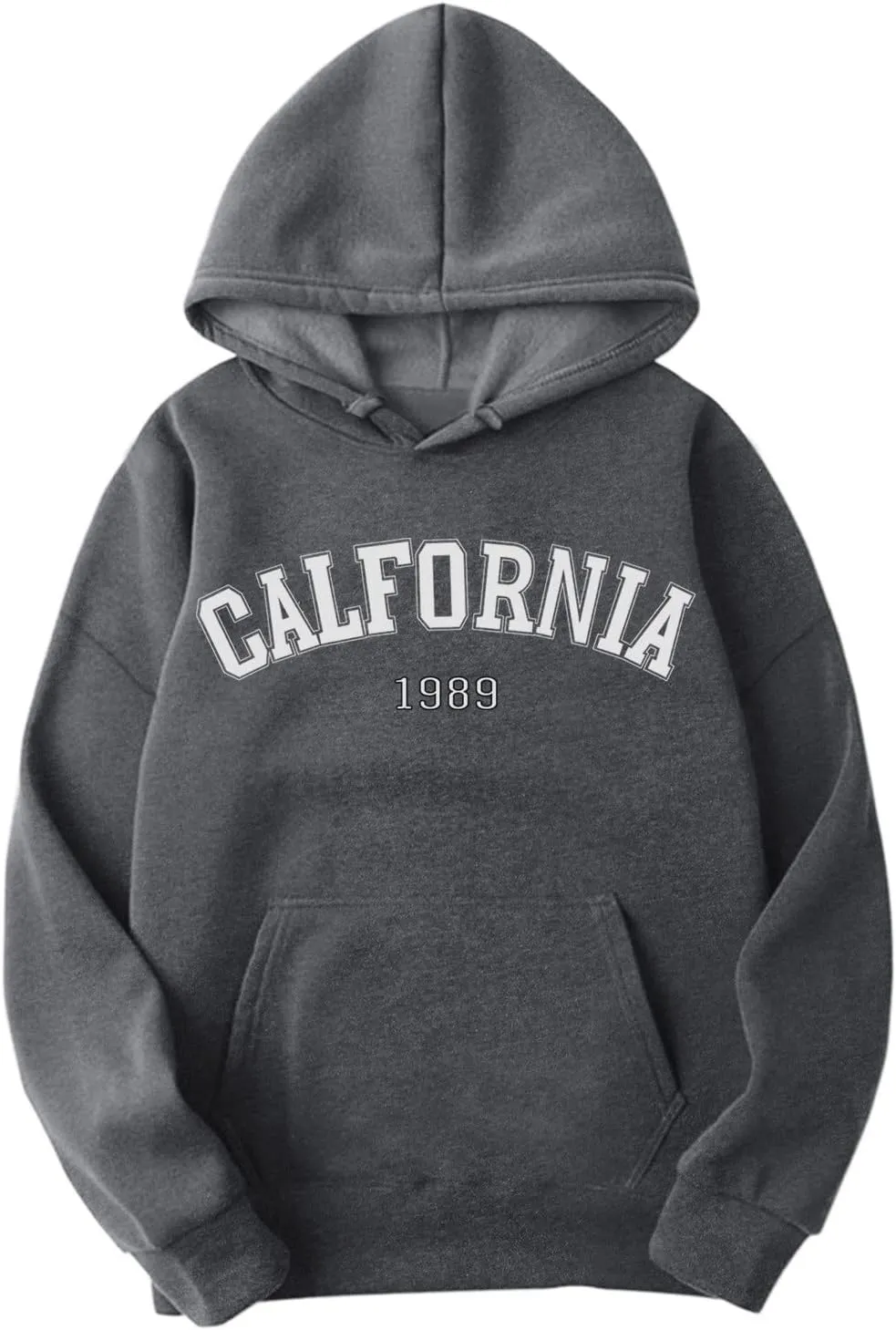 Men's Fashion Loose Sweatshirt Drawstring Letter Printed Hoodies Sweatshirt 2024 Long Sleeve Pullover Casual Hooded