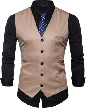 Mens Formal Business Vest for Suit or Tuxedo