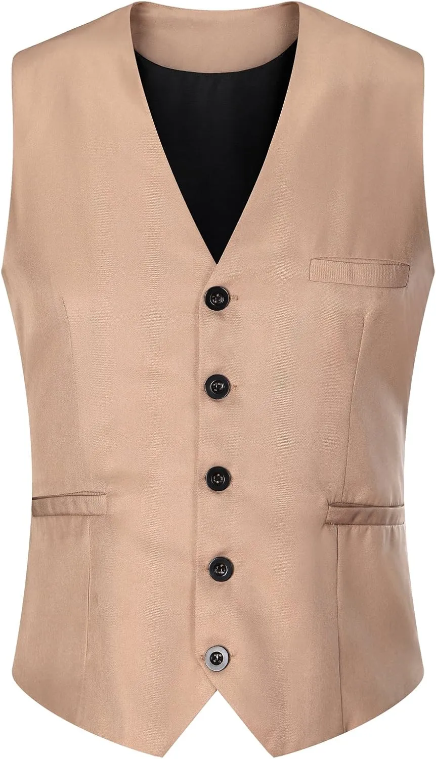 Mens Formal Business Vest for Suit or Tuxedo