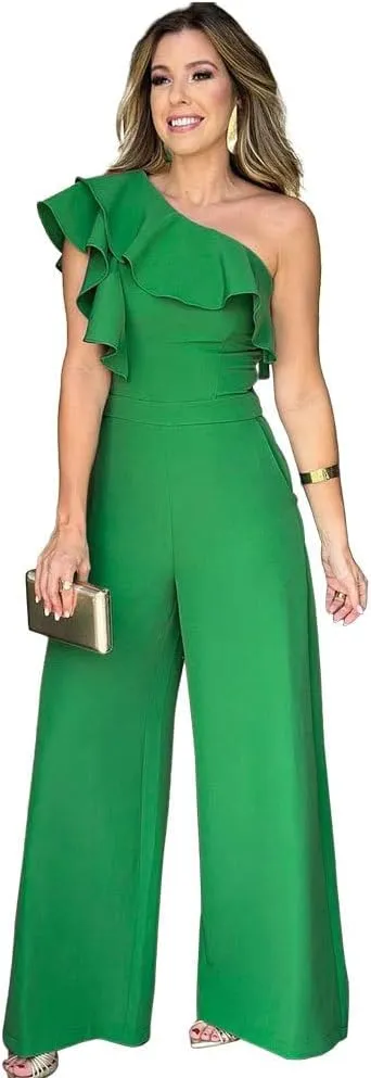 Midnight Fashion Women's One Shoulder Jumpsuit