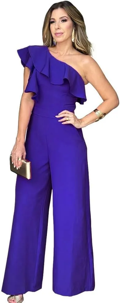 Midnight Fashion Women's One Shoulder Jumpsuit
