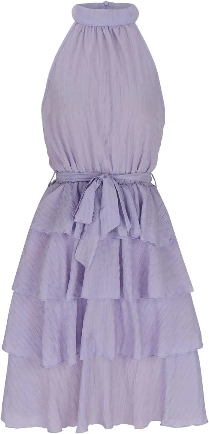 Off Shouder Sleeveless Dress for Women Sexy Short Mini Dress Ruffle Hem Dress Beach Party Club Cocktail Dress