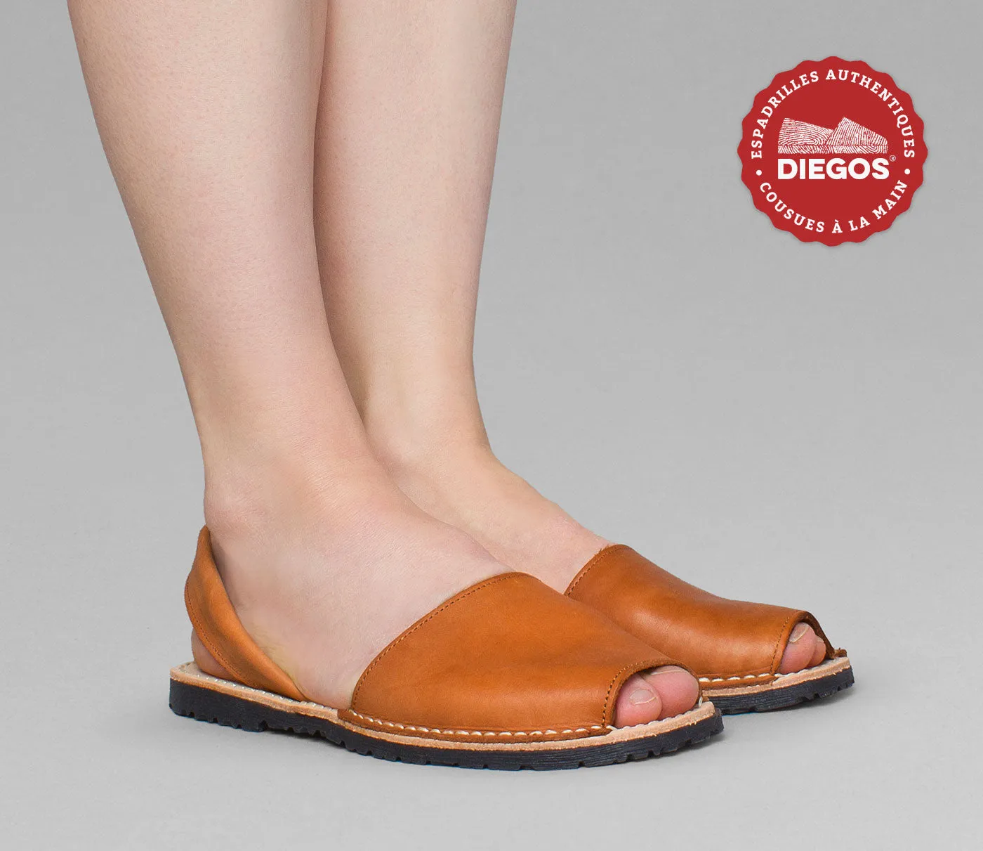 Saddle tan brown Avarcas