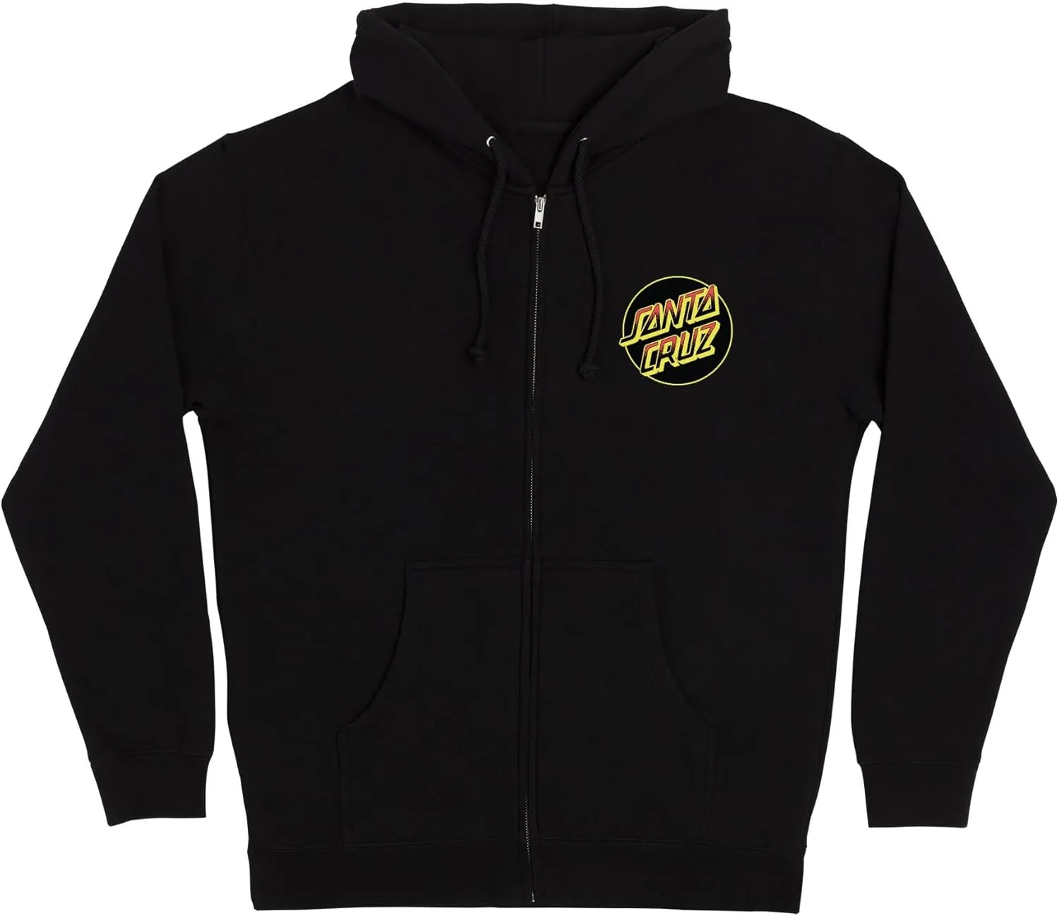 SANTA CRUZ Heavyweight Zip Up Hooded Sweatshirt Kendall Wolf Dot Skate Hoodie