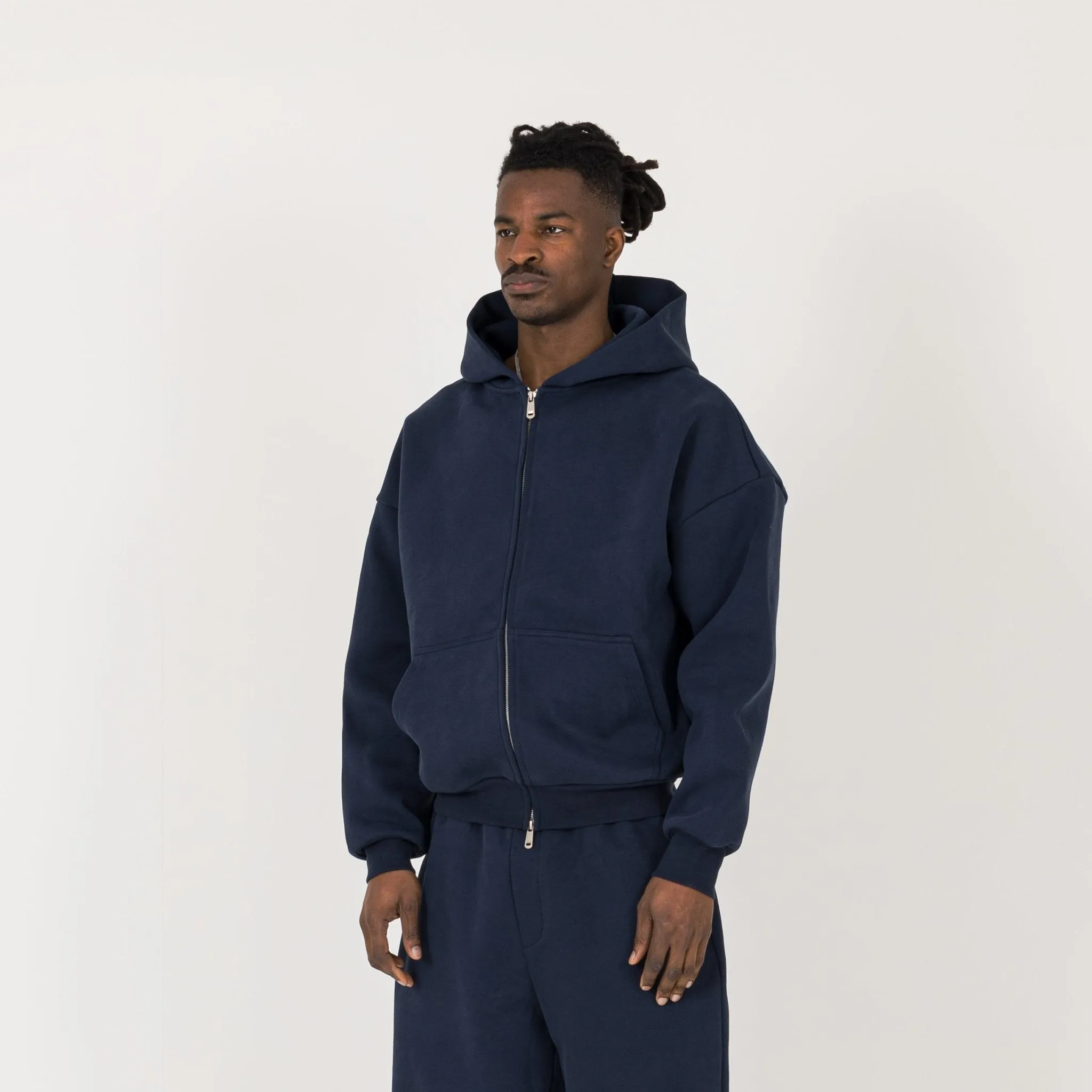 Sculpt Zip Hoodie - Midnight Blue