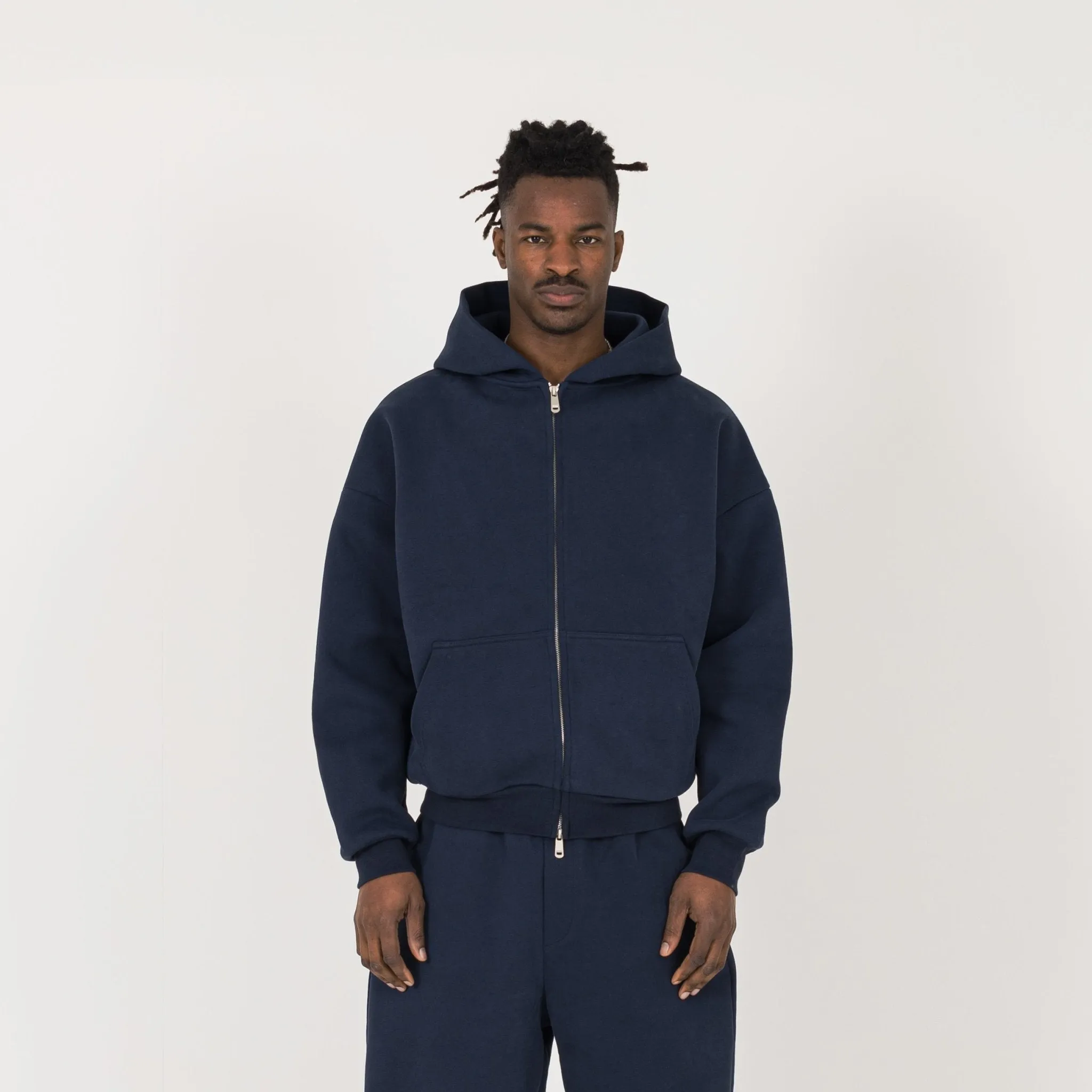 Sculpt Zip Hoodie - Midnight Blue