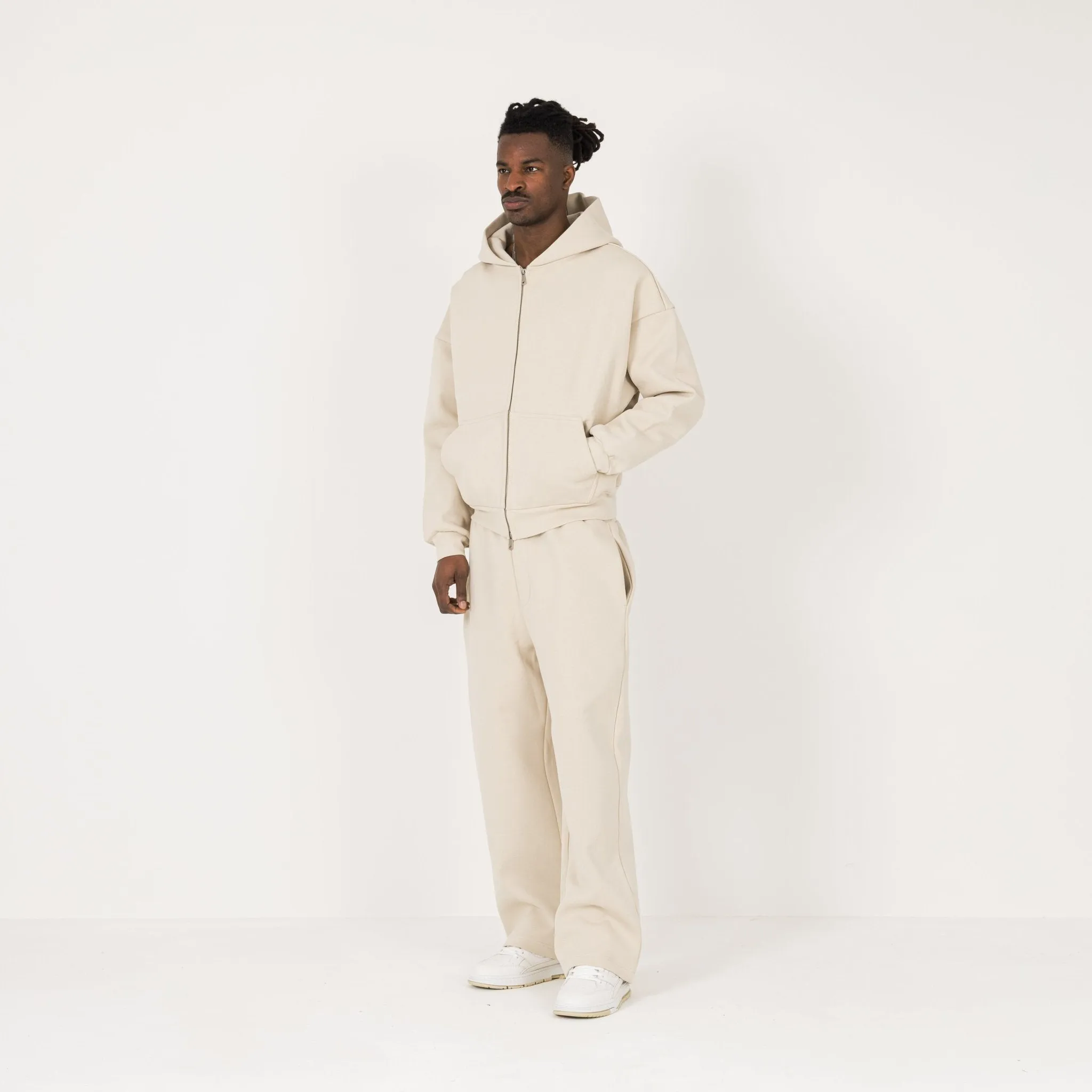 Sculpt Zip Hoodie - Sandstone