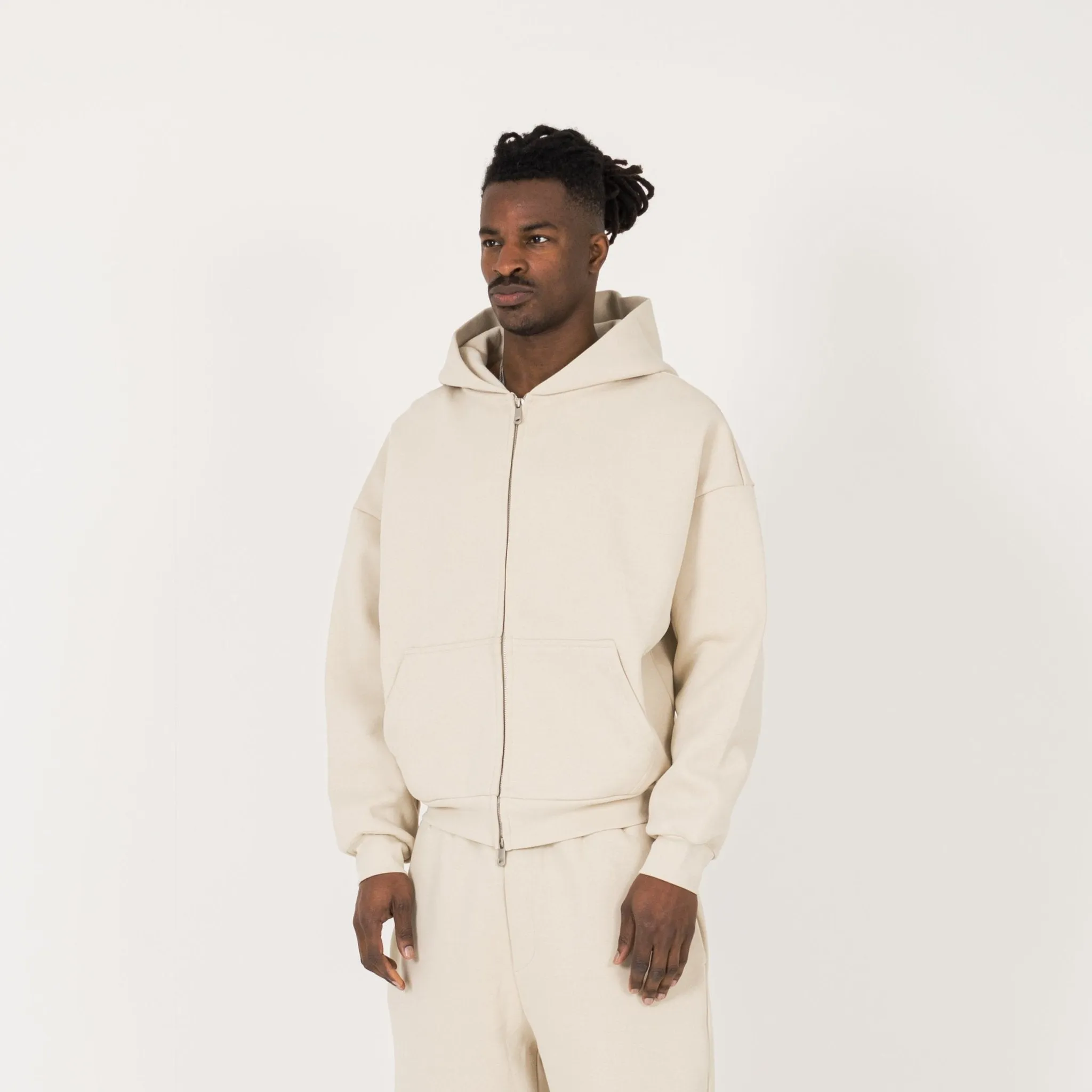 Sculpt Zip Hoodie - Sandstone