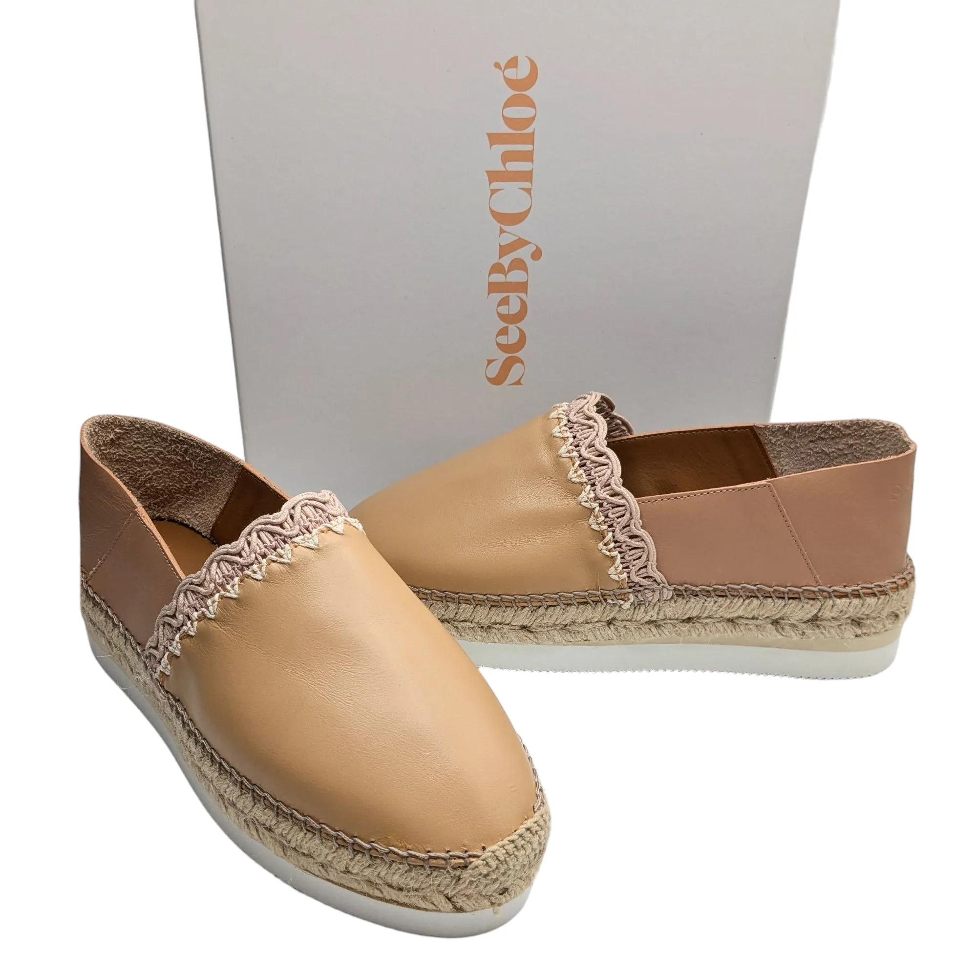 See by Chloe Glyn Leather Espadrilles