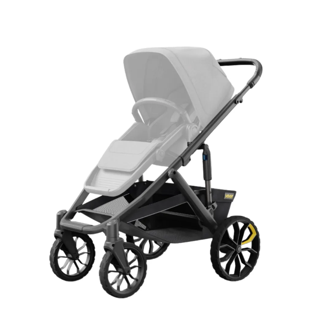 Switch&Roll Stroller w/Infant Essentials  (Switchback Seat, &Roll Frame, Leather Grips & Bumper Bar, Bassinet) by Veer