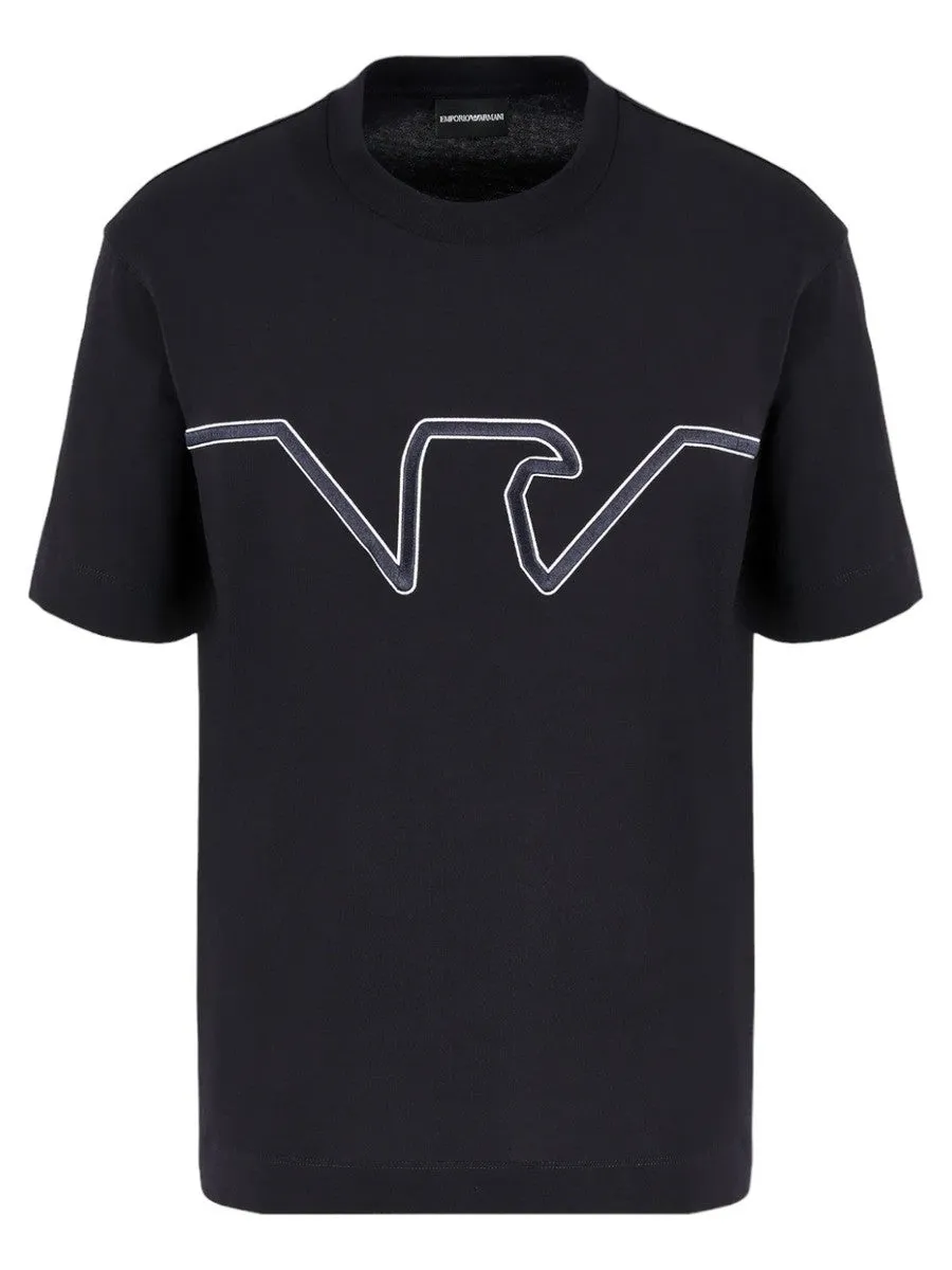 T-shirt in jersey heavy con ricamo logo a rilievo ASV