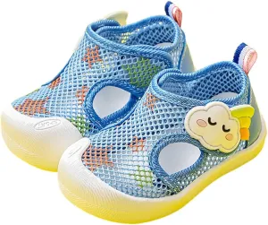 Toddler First-Walking Walking Shoes Mesh Quick Dry Beach Sandals Baby Kids Lightweight Non Slip Barefoot Shoes Outdoor Sneakers