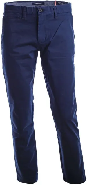 Tommy Hilfiger Men's Stretch Chino Pants Slim Fit (Navy, 36x32)
